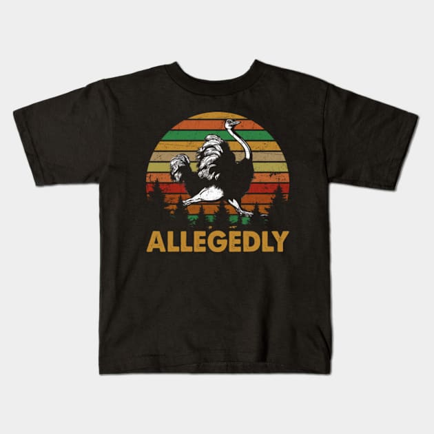 allegedly runing vingtage funny Kids T-Shirt by skitfern